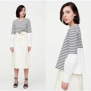 Sea New York Levine Stripe Long Sleeve Cotton Top